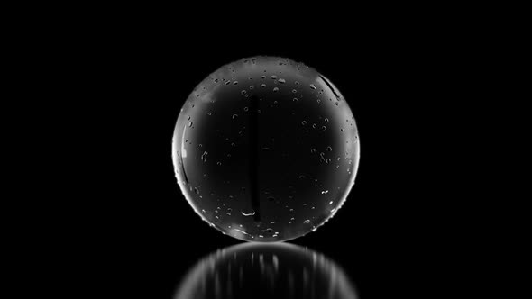 Animation Of Condensation Flowing Down A Glass Ball