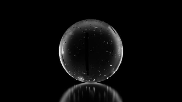 Animation Of Condensation Flowing Down A Glass Ball alt