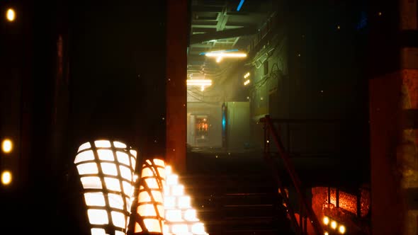 Interior of Abandoned Old Motel alt