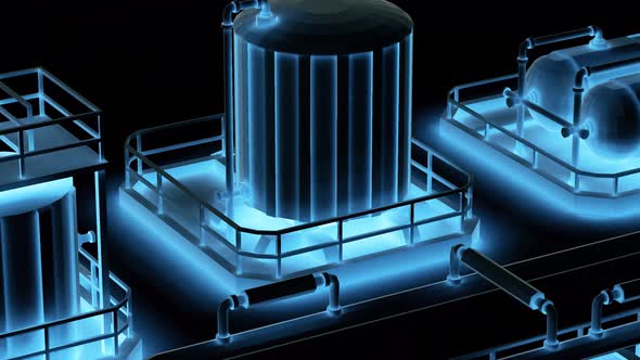 Digital Fuel Tanks Hologram 4k alt