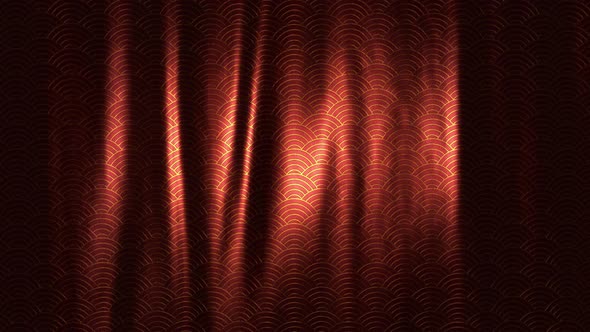 Red Golden Fabric Texture 6