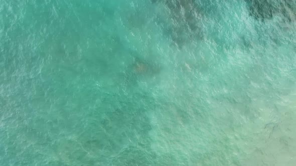 Awesome sea texture aerial view 4 K Turkey Alanya