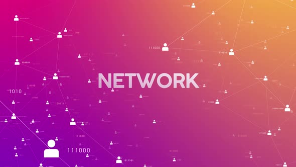 Network Digital Business Technology Animation 4K