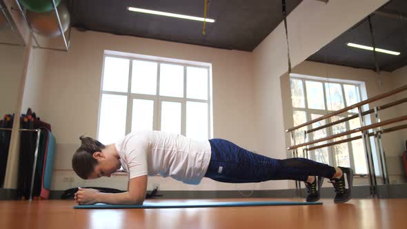 Girl Doing Exercise Plank