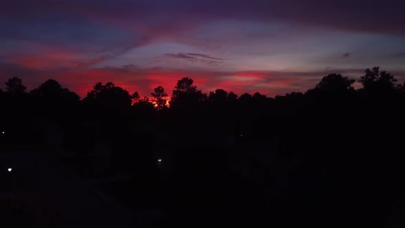 4k 24fps Sunsetsunrise In The Forrest With Clouds