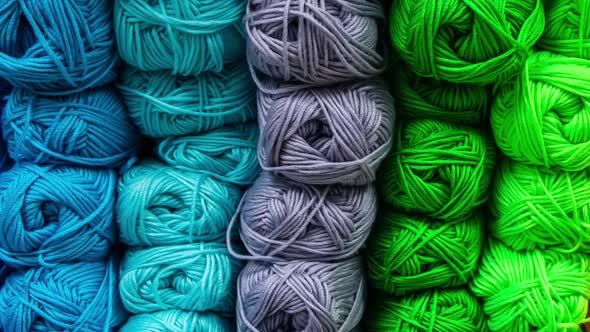 Many Balls of Wool Yarn for Knitting