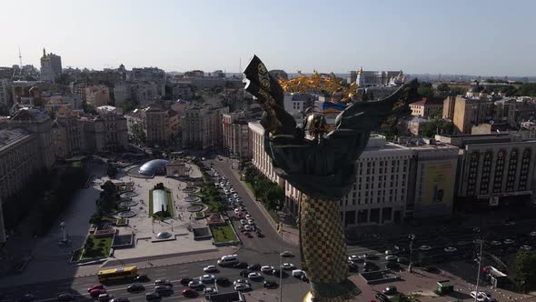 Ukraine: Independence Square, Maidan. Aerial View