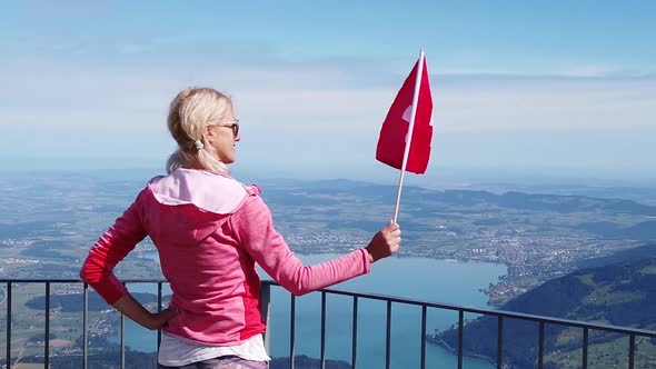 Tourist Woman at RigiKulm