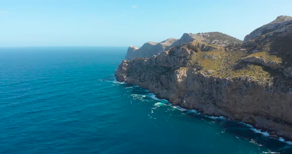 Mallorca Blue Water and Mountains From Above