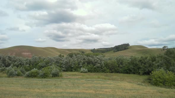 Green Hills On A Rainy Day