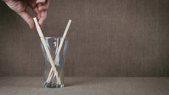 Reusable cocktail straw. 