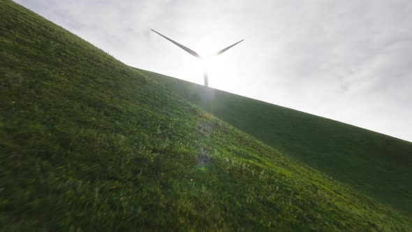 Technology for Environment Cinematic Windmill Turbine Generating Electric Power