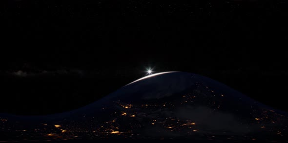 VR 360 Earth and Sun From Space alt