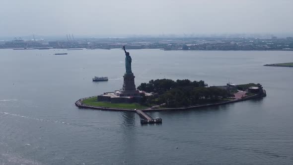 Statue of Liberty island in new york city
