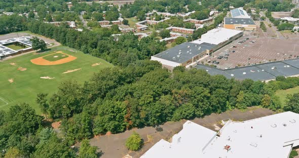 Aerial Over Viewed at Sunlight the an Apartment Complex Community Near Shopping Complex America