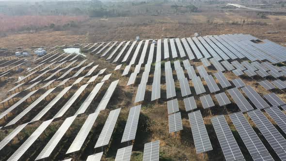 Solar power station in montain