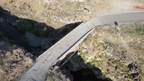 aerial ancient evil bridge in Van