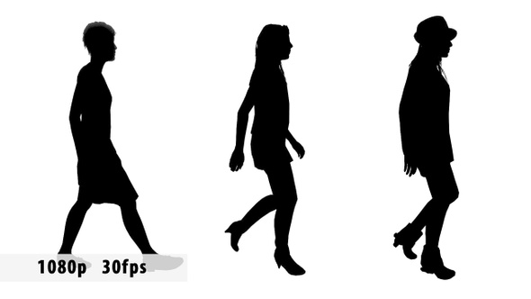 Female Running Silhouettes