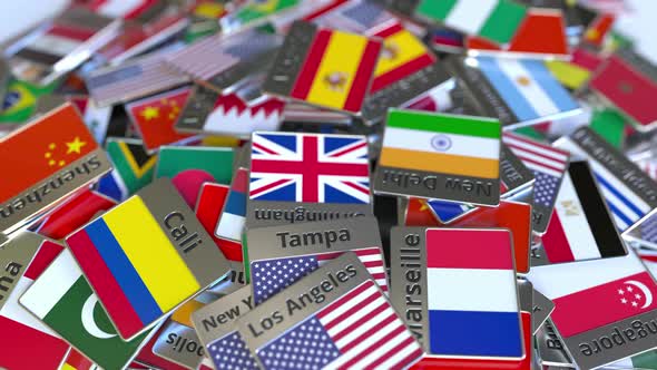 Souvenir Magnet with Madrid Text and National Flag alt