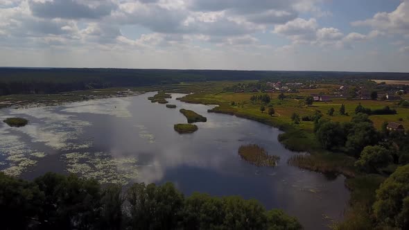 Aerial View of Historical and Cultural Complex Radomyshl Castle