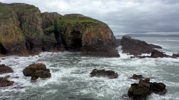 Aerial View of the Crohy Head Sea Arch, County Donegal - Ireland