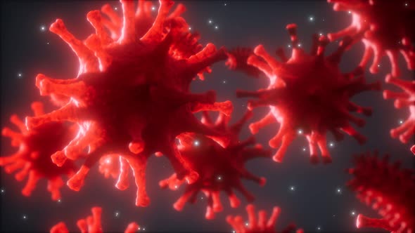 Bacteria Virus or Germs Microorganism Cells Under Microscope with Depth alt