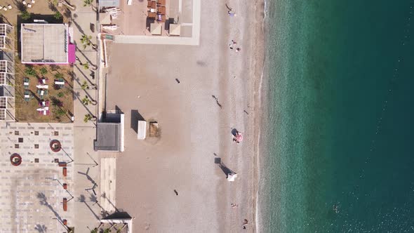 Aerial View of the Beach at the Seaside Resort Town. Turkey