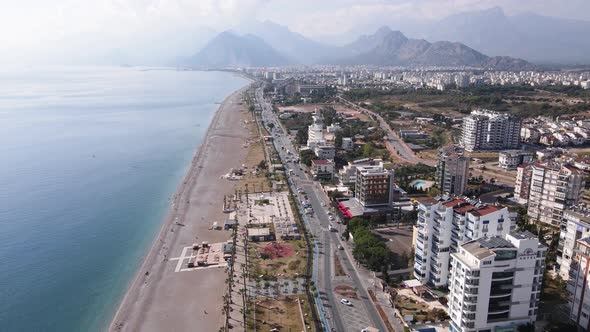 Antalya, Turkey - a Resort Town on the Seashore. Aerial View