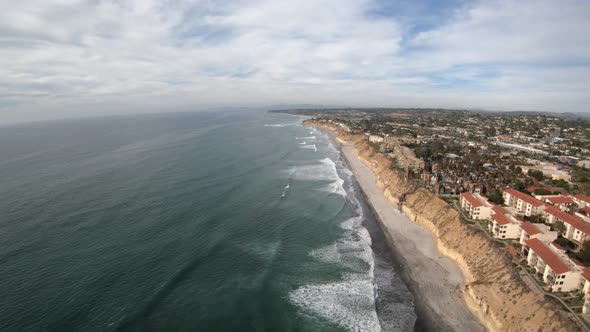 North Seascape Surf Park - Solana Beach California Aerial View From Helicopter