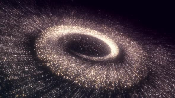 Spiraling Particles Trail