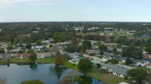 Homes and surrounding landscape of New Port Richey community