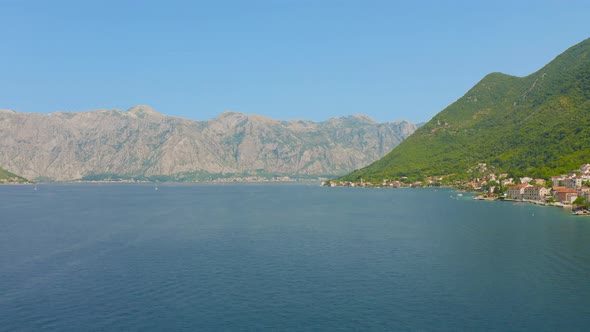 Beautiful Mediterranean Landscape in Kotor Bay Montenegro