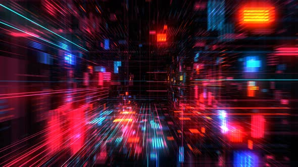 Flight cosmic futuristic HUD tunnel seamless VJ loop