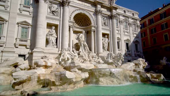 Trevi Fountain in Rome , Italy