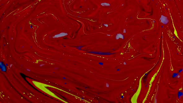 Abstract Psychedelic Liquid Paint Splashing Swirl Colour Mix Art Design 6