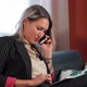 Young woman making business calls from home - VideoHive Item for Sale