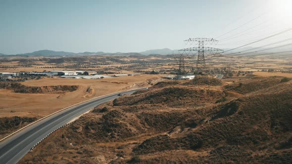 Aerial Desert Countryside Landscape
