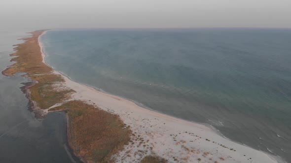 Scenic Panorama of the Long Sandy Island