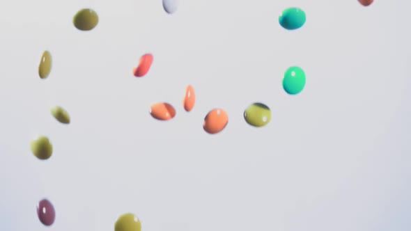Slow Motion Multicolor Rain of Sweets