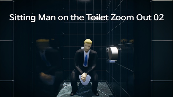 Sitting Man On The Toilet Zoom Out 02