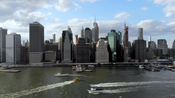 Aerial View of Manhattan Skyline, New York, USA