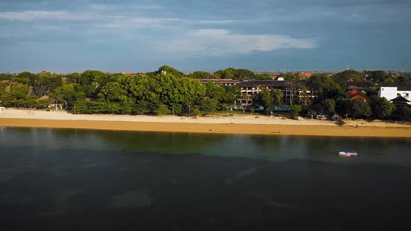 Beautiful Sanur beach drone footage in Bali. This footage was shot during Sunrise time.