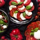 Salads with Traditional Italian Burrata and Mozzarella Cheese with Arugula and Tomatoes - VideoHive Item for Sale