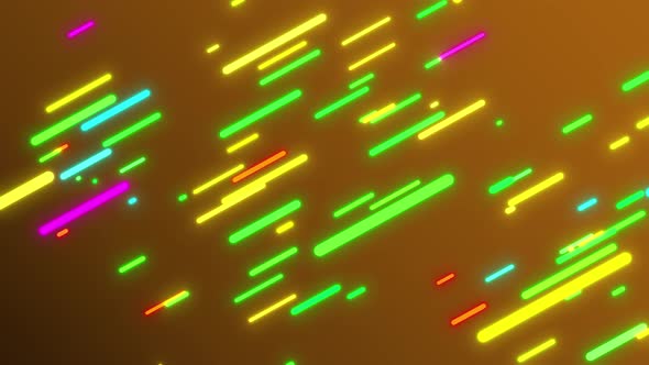 Colorful Neon Particles Glowing Lines Loop Abstract 4K Moving Wallpaper Background