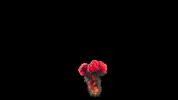Fireball Explosion Realistic Flame With Sparks And Smoke alt