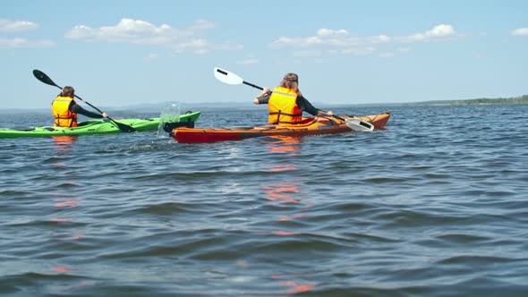 Enjoying Kayaking Adventure