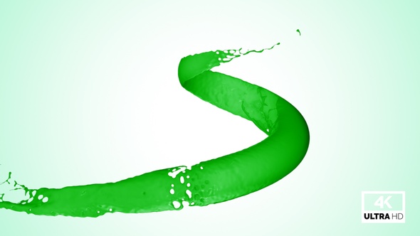 Vortex Splash Of Green Paint V6