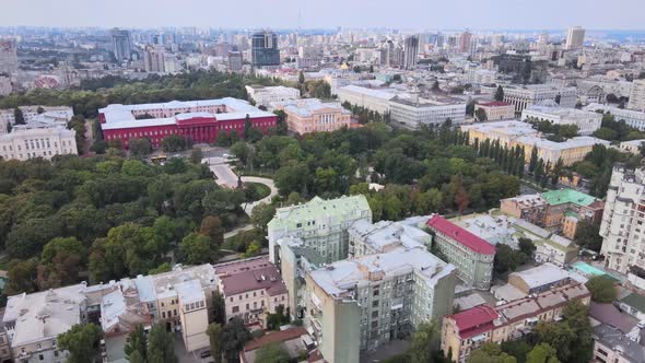 Kyiv, Ukraine Aerial View of the City. Kiev