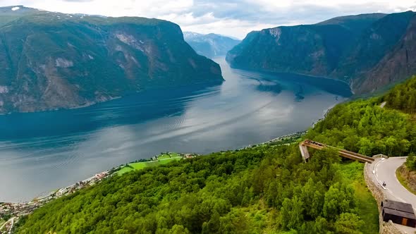 Stegastein Lookout Beautiful Nature Norway.