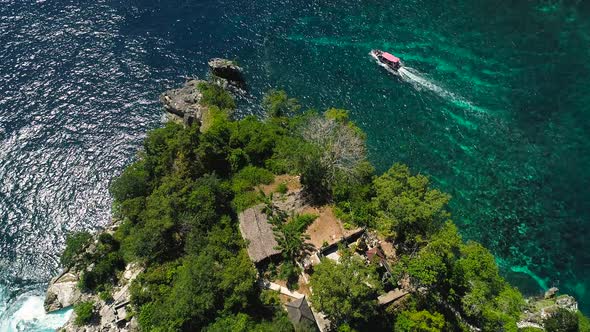 Monastery on a Rock in the Ocean